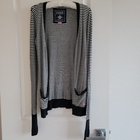 PINK Victoria's Secret Cardigan Stripe Size S - Picture 1 of 7